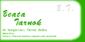 beata tarnok business card